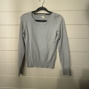 H&M Gray Crew Neck Sweater Classic Knit